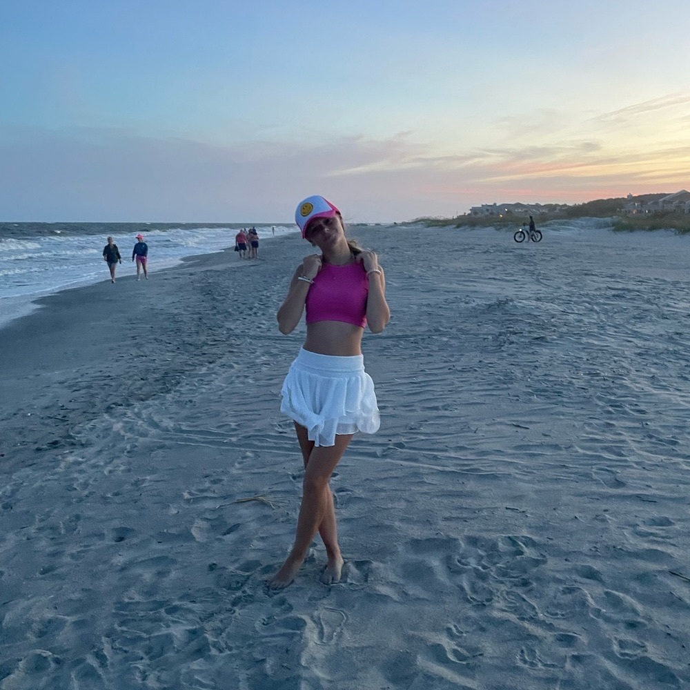 Trendy Hot Pink Preppy Tank Crop Top (TODDLER 2T TANK TOP THOUGH)
